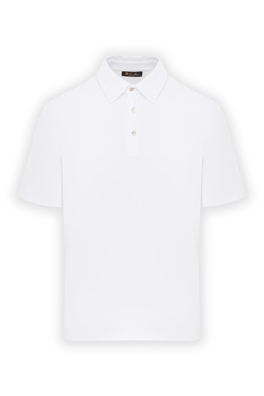 Loro Piana рубашка-поло tremezzo мужская белая из изысканного трикотажа интерлок 190510 - фото 1
