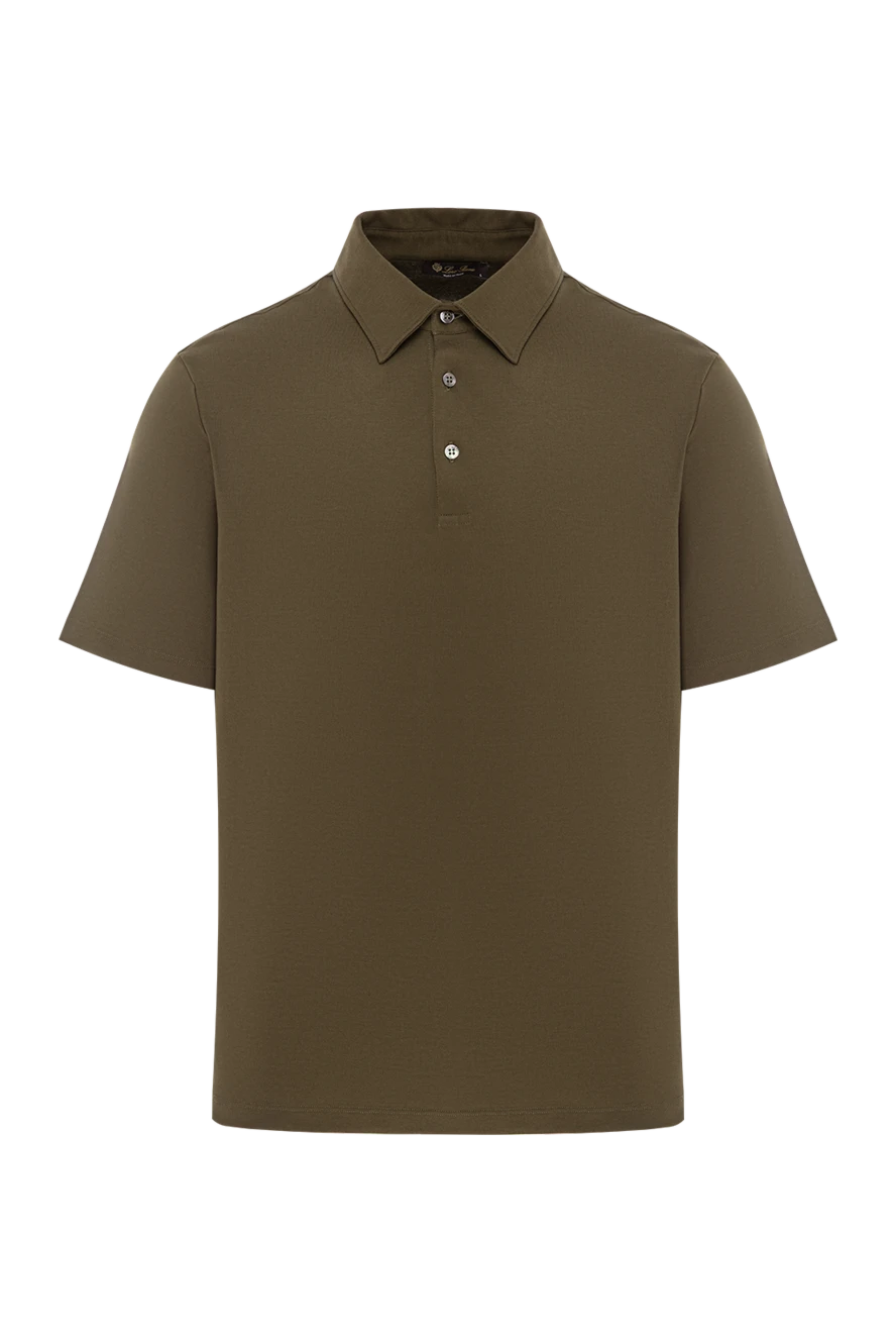 Loro Piana рубашка-поло tremezzo мужская зеленая из изысканного трикотажа интерлок 190511 - фото 1