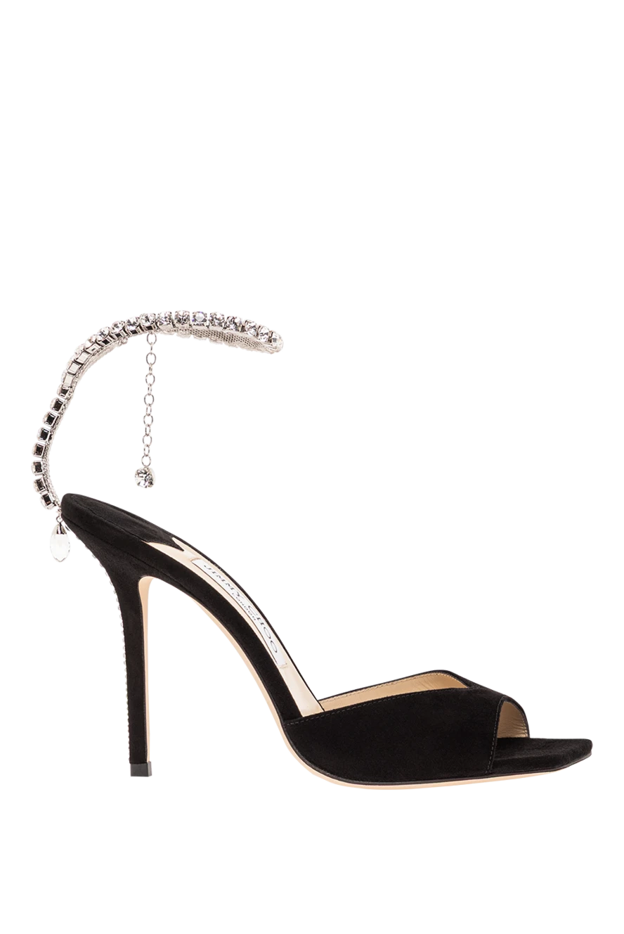 Jimmy Choo черные замшевые босоножки saeda100 с отделкой кристаллами
190516 - фото 1