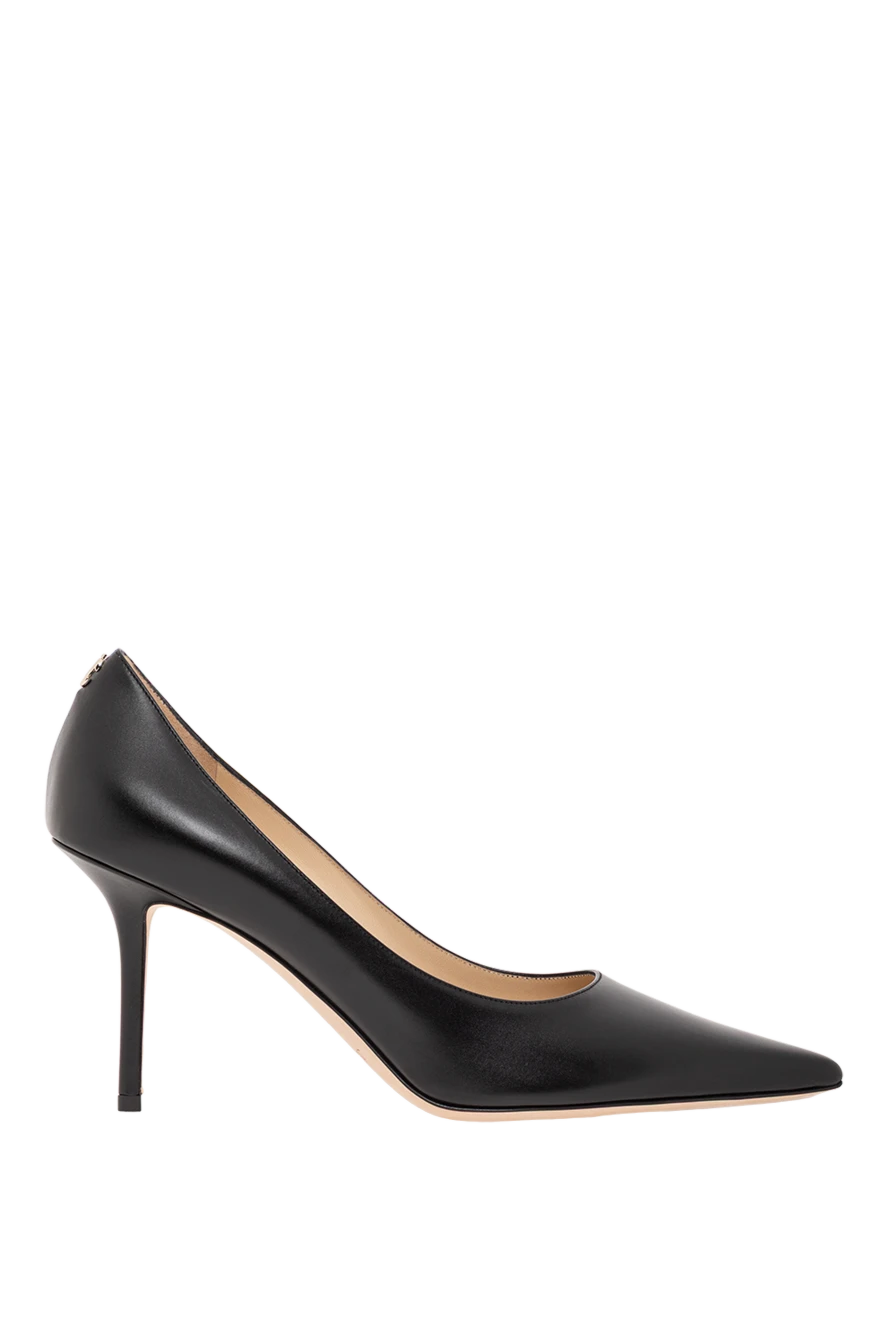 Jimmy Choo jc эмблемасы бар бұзау терісінен жасалған қара аяқ киім
190523 - фото 1