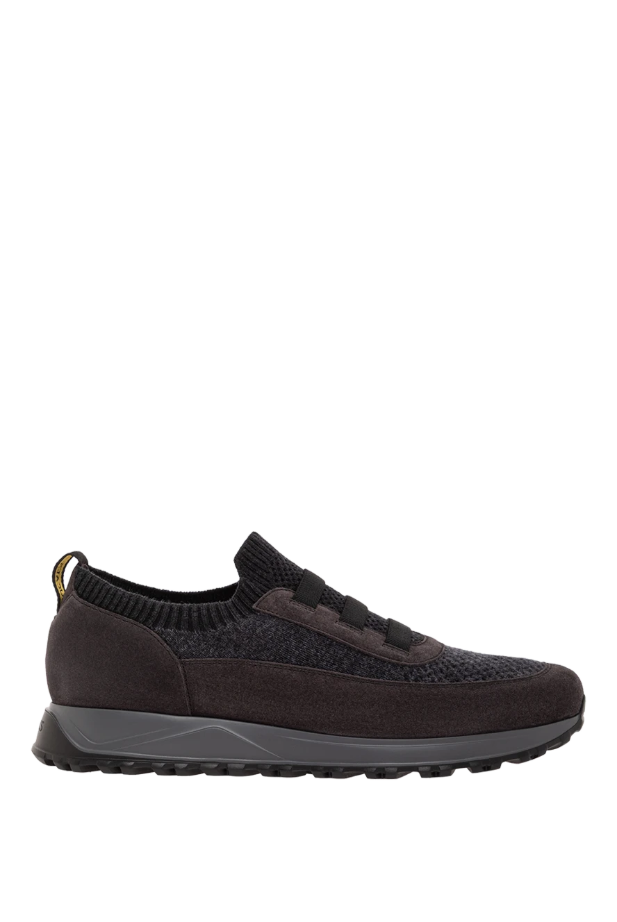 Doucal`s нағыз күдері мен жұмсақ жүннен жасалған сәнді сұр кроссовкалар
190527 - фото 1