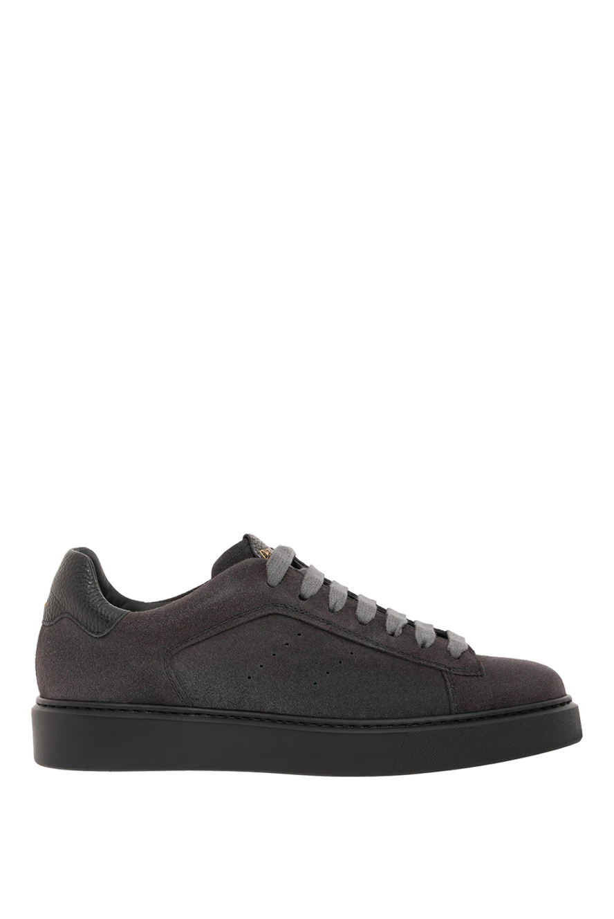 Doucal`s классические сникеры из замши с серой шнуровкой 190528 - фото 1