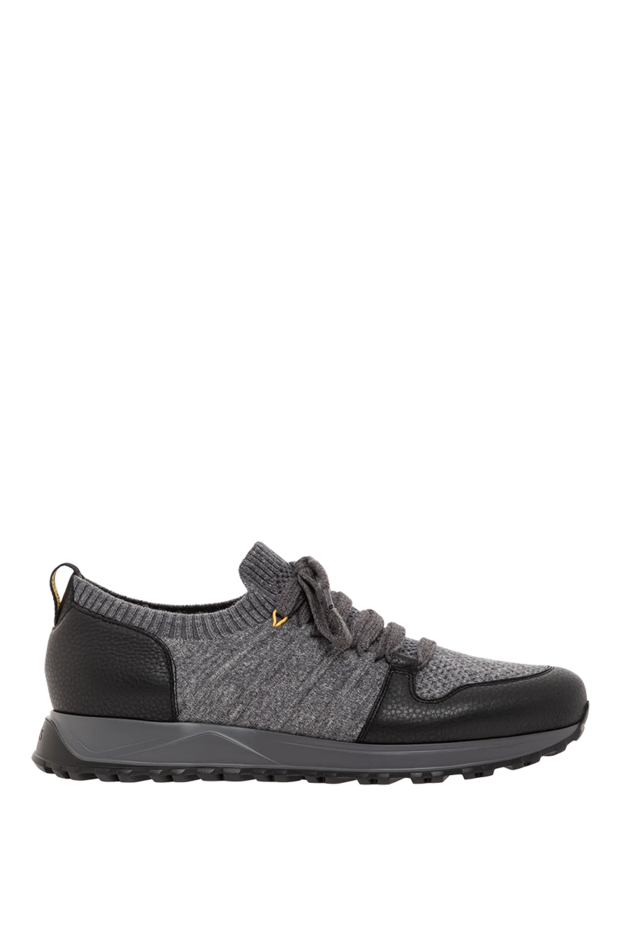 Doucal`s сұр жүннен және шынайы былғарыдан жасалған кездейсоқ кроссовкалар 190534 - фото 1