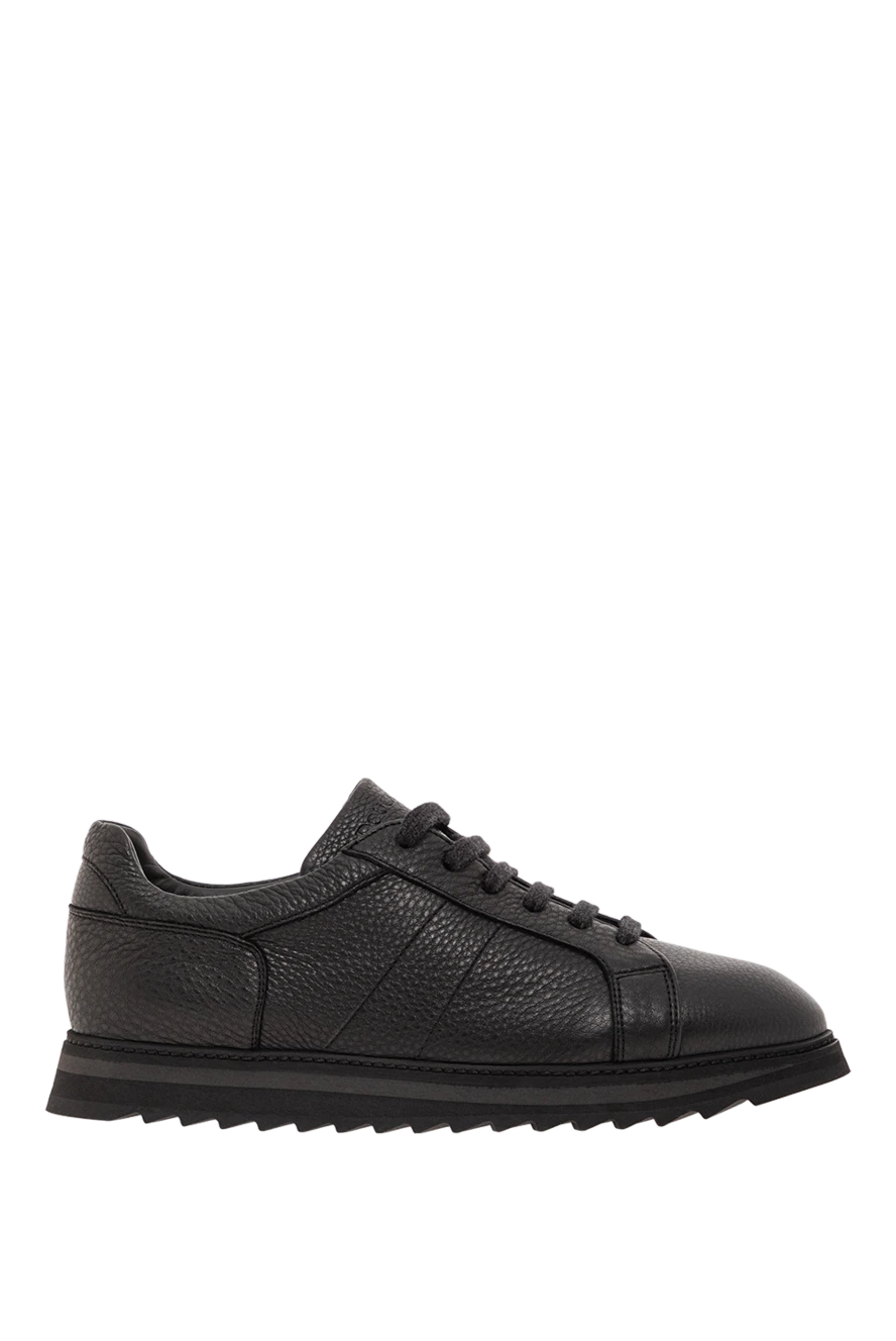 Doucal`s ерлерге арналған былғары кроссовки, табаны қырлы 190542 - фото 1