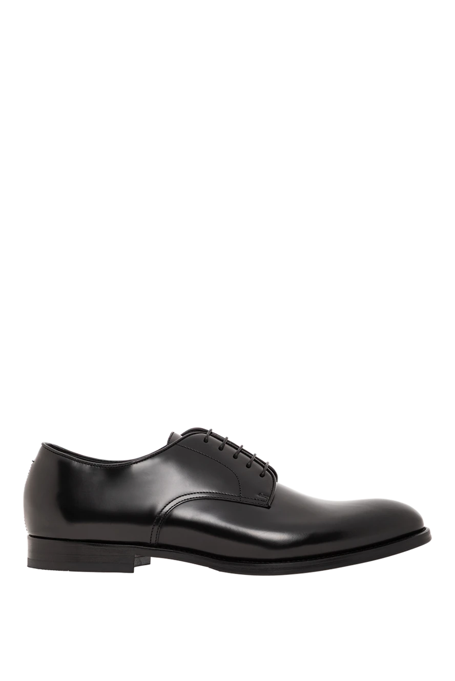 Doucal`s мужские туфли дерби из натуральной кожи в черном цвете 190544 - фото 1