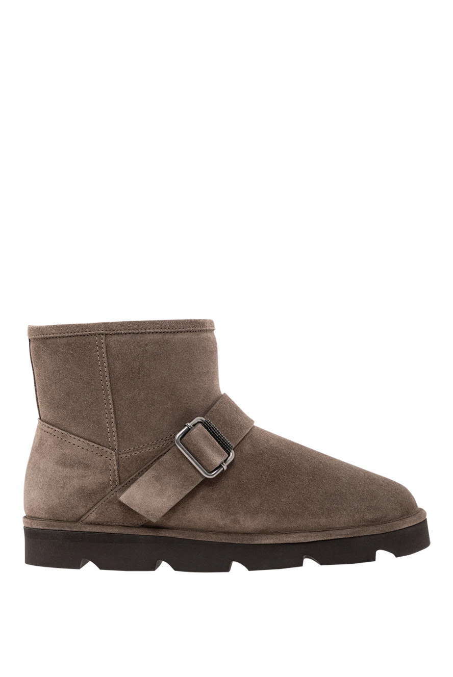Brunello Cucinelli warm winter boots made of suede with natural fur for women
190580 - photo 1