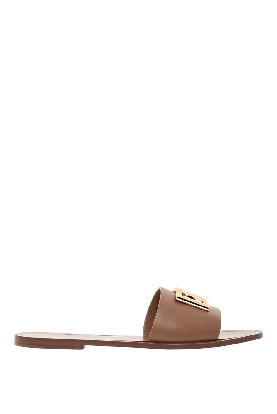 Dolce & Gabbana бұзау терісі жалпақ қашырлар қоңыр әйелдер
190626 - фото 1