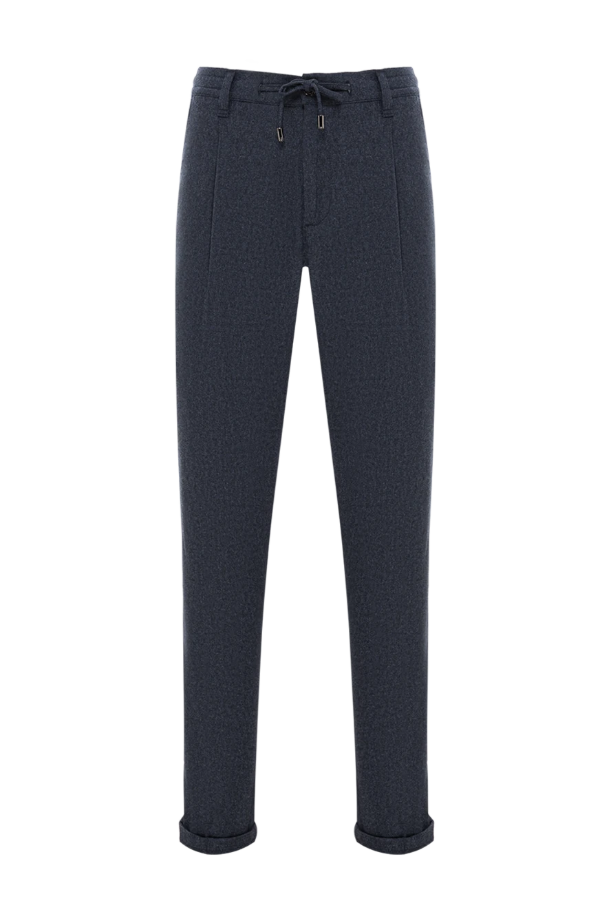 Scissor Scriptor dark blue wool and cashmere trousers with a comfortable fit 190679 - photo 1