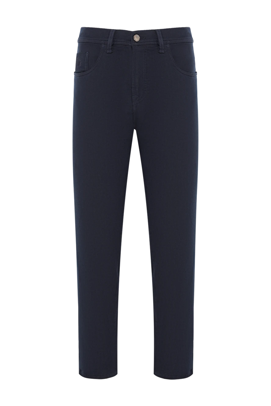 Scissor Scriptor қолтырауын терісінің бөлшектері бар қою көк джинсы 190682 - фото 1