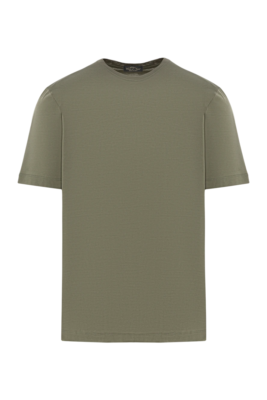 Cesare di Napoli футболка мужская хлопковая минималистичная оливкового цвета
190741 - фото 1
