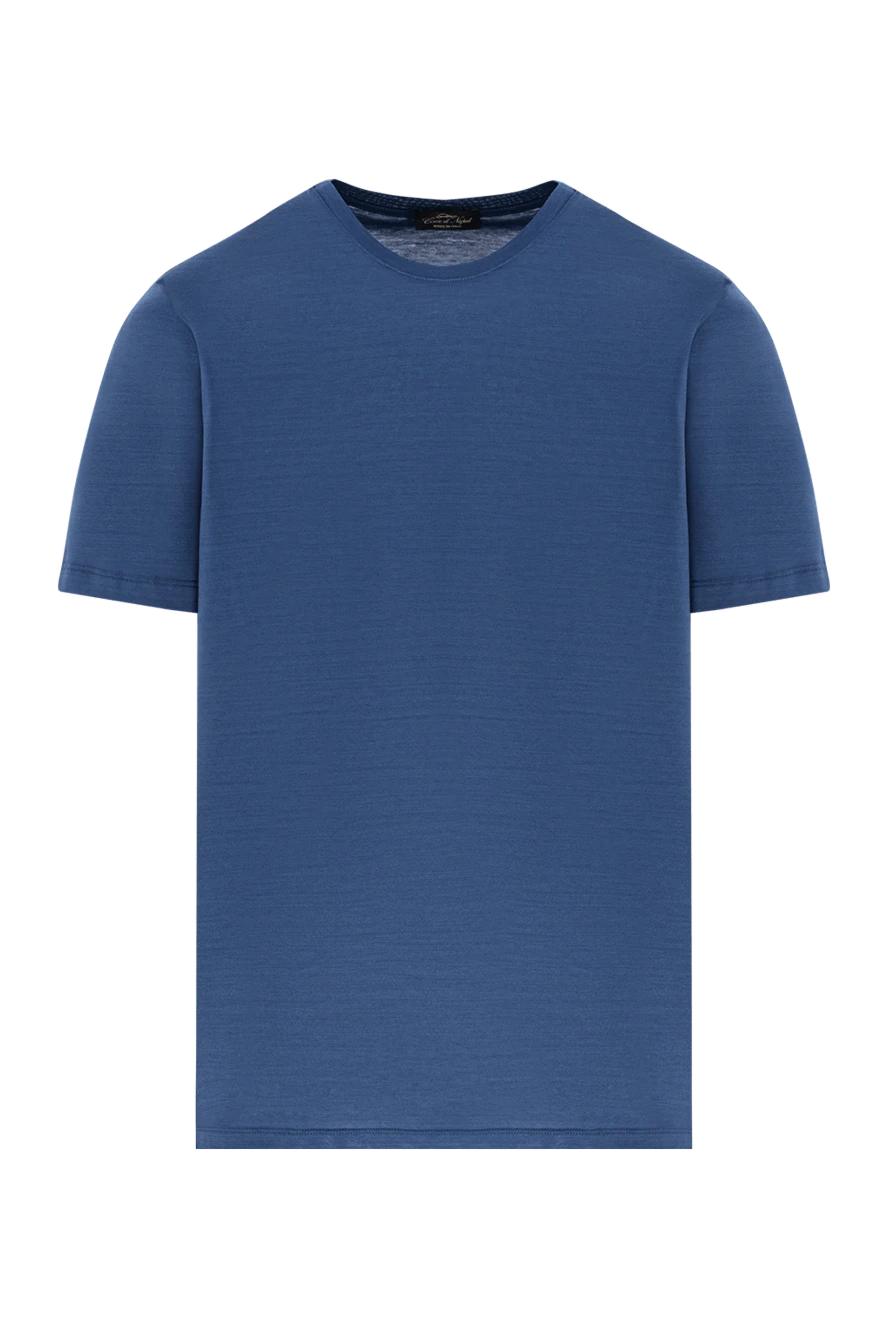 Cesare di Napoli қарапайым ерлер футболкасы, тік көгілдір түсті, тік кесілген 190744 - фото 1