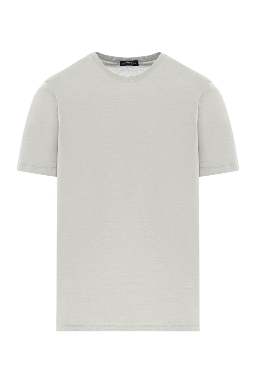 Cesare di Napoli a minimalist light gray basic cut t-shirt 190752 - photo 1