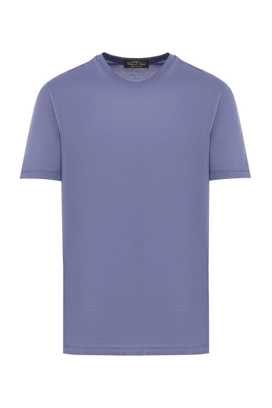 Cesare di Napoli футболка мужская хлопковая лавандово голубого цвета 190761 - фото 1
