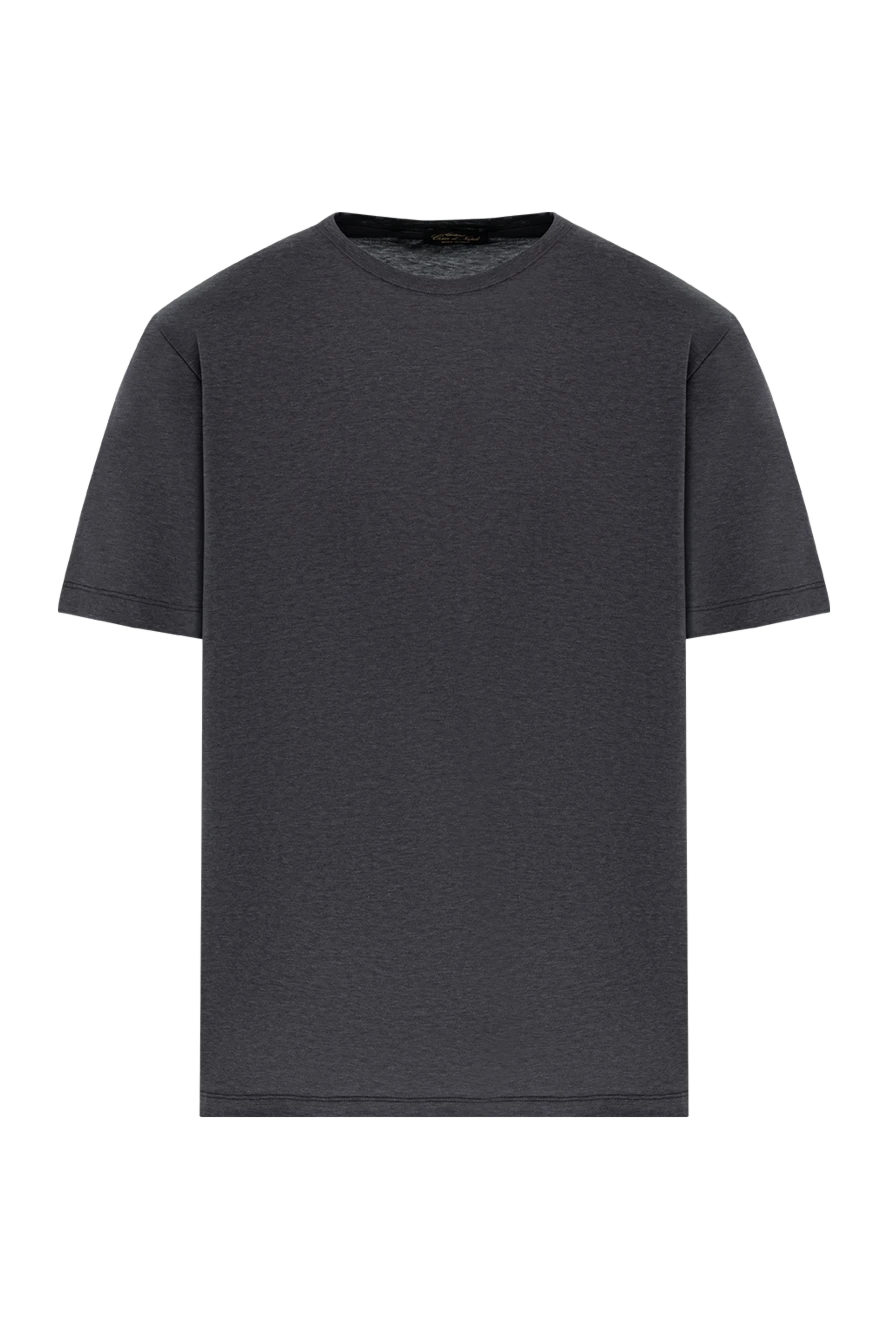 Cesare di Napoli футболка хлопковая серая меланжевая с лёгким блеском для мужчин
190771 - фото 1