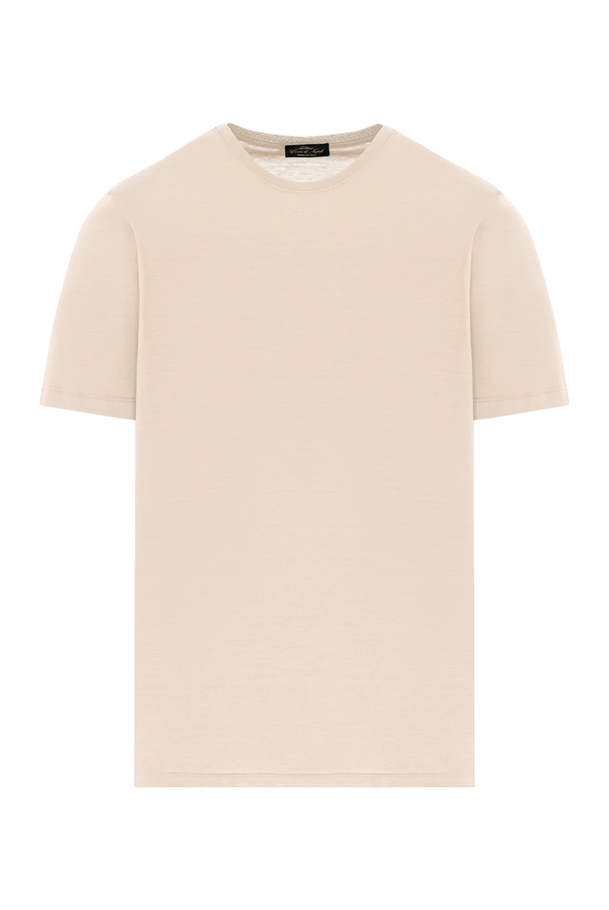 Cesare di Napoli қылқалам мақтадан тігілген ерлерге арналған ақшыл бежевый футболка
190778 - фото 1