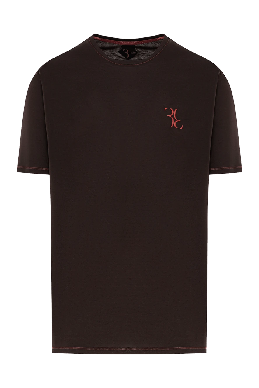 Billionaire футболка тёмно-коричневая мужская с круглым вырезом и логотипом 190828 - фото 1