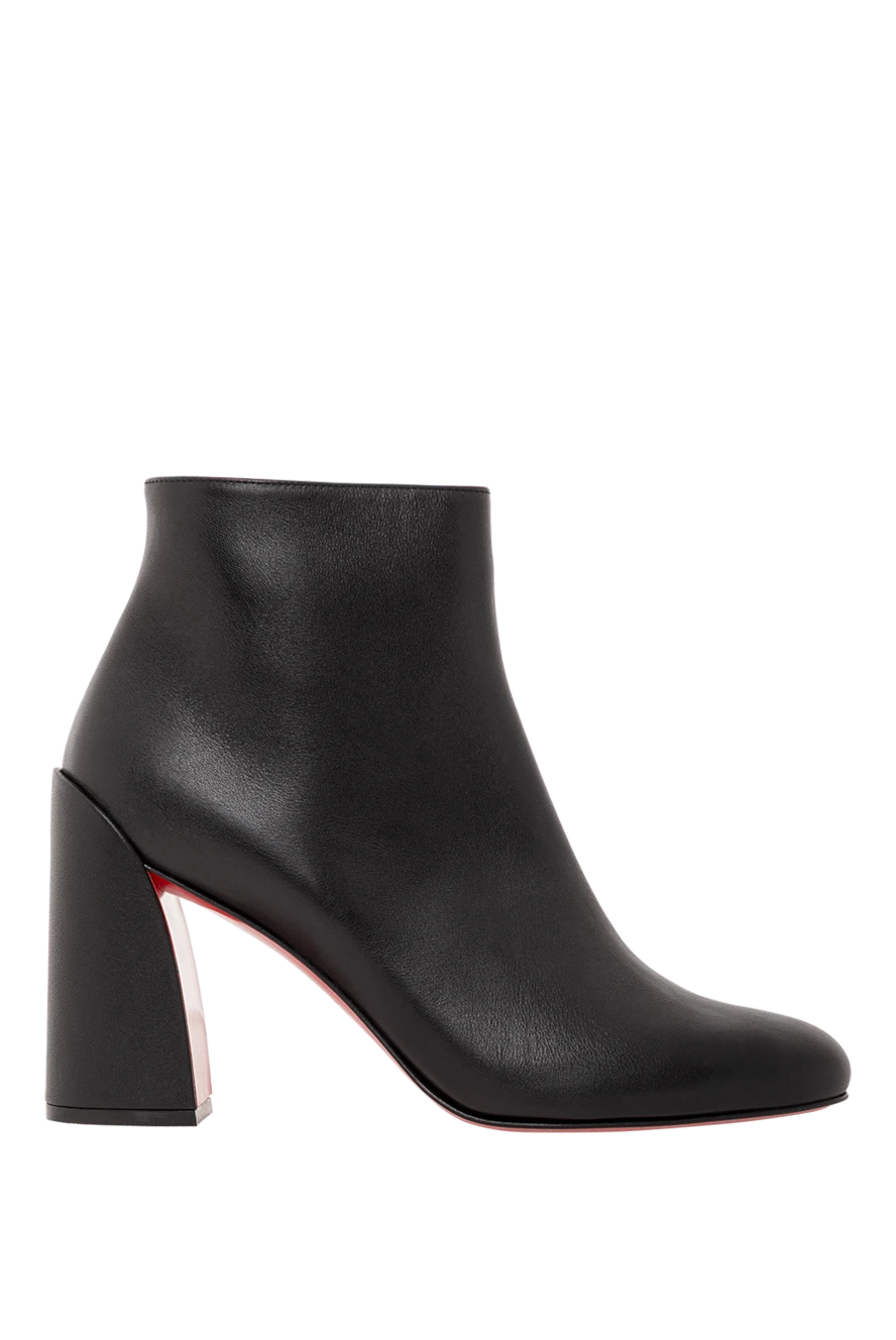 Christian Louboutin adoxa 85 women's ankle boots in black calfskin with a red accent 190868 - photo 1