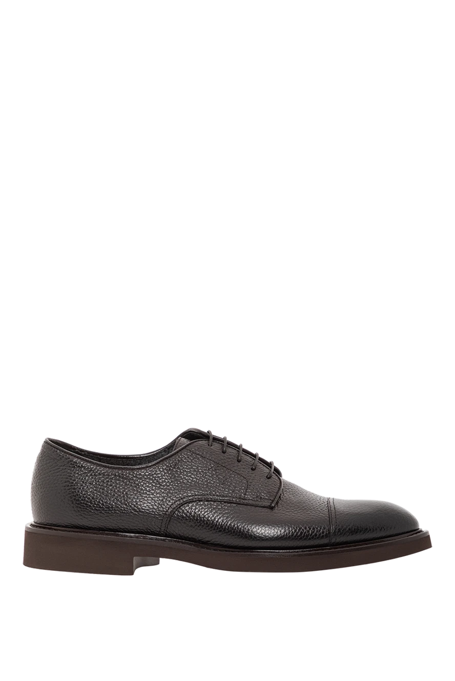 Doucal`s классические туфли дерби из натуральной кожи черные 190871 - фото 1