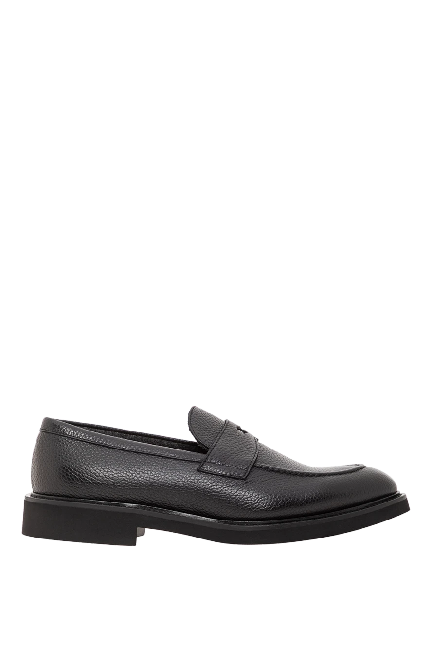 Doucal`s қара түсті былғарыдан тоқылған бау бар 190879 - фото 1