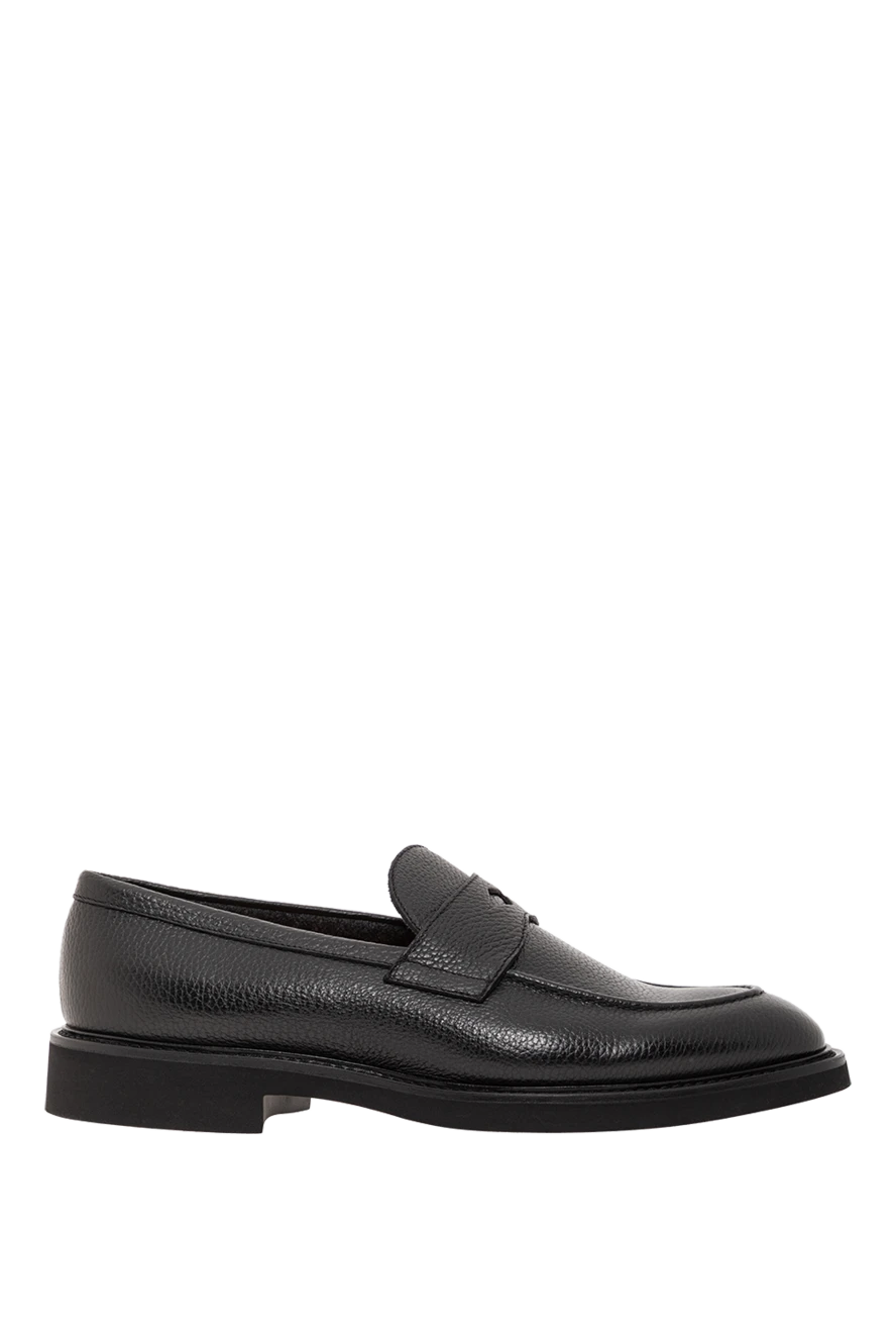 Doucal`s классические черные лоферы из натуральной кожи с кожаной вставкой
190898 - фото 1