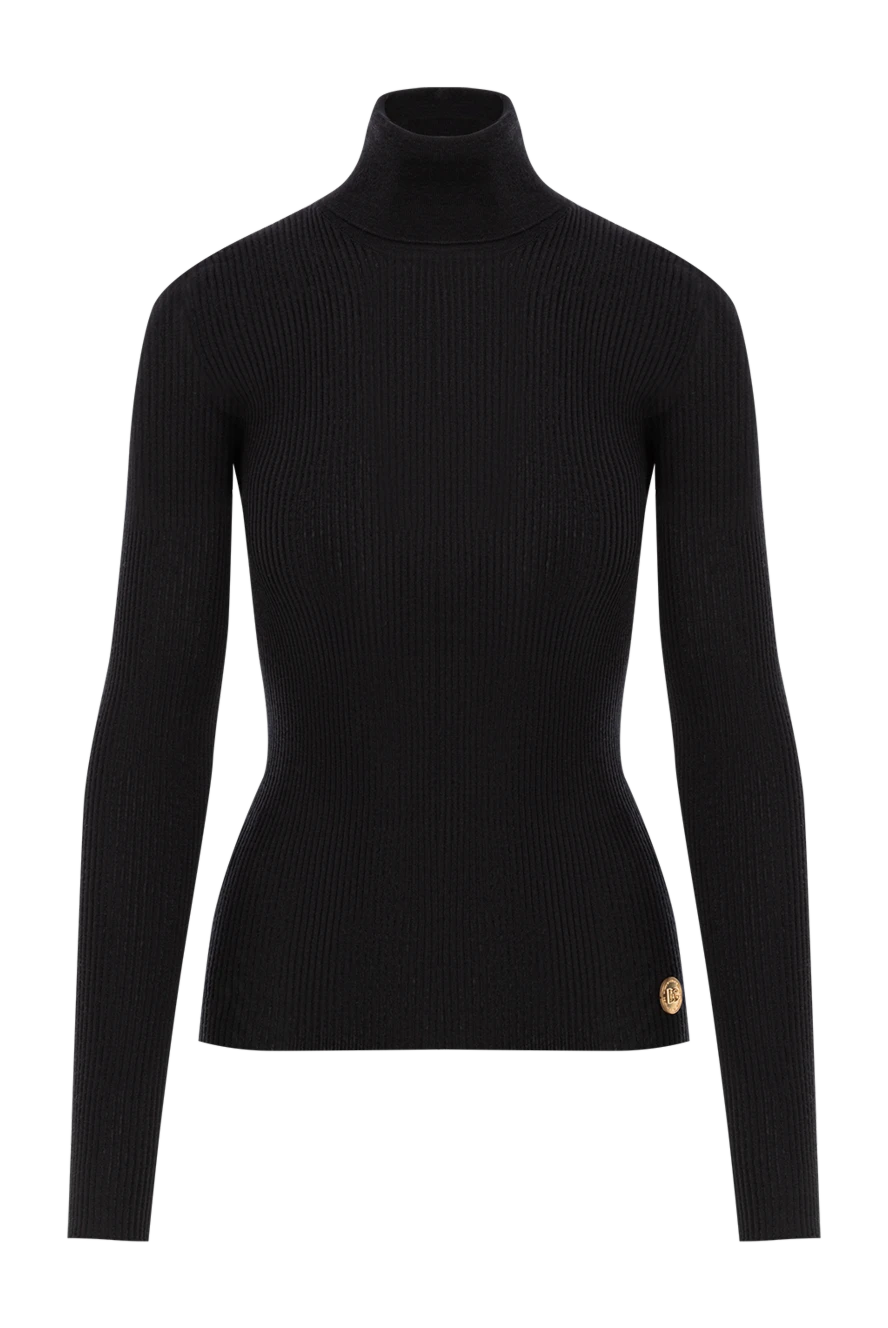 Dolce & Gabbana кашемировый черный гольф женский в рубчик 190987 - фото 1