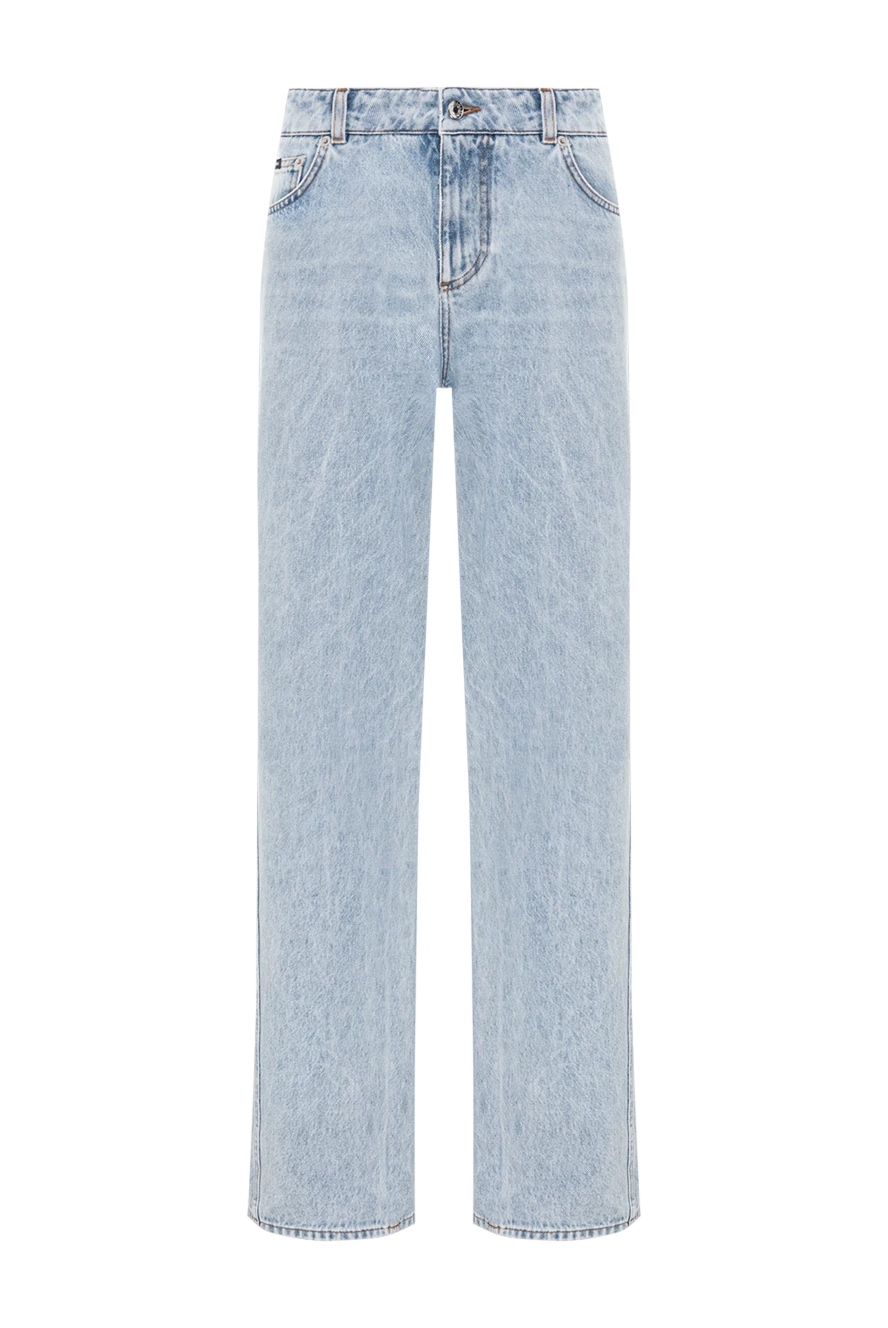 Dolce & Gabbana ашық көк түсті жоғары белді түзу аяқты джинсы 190994 - фото 1