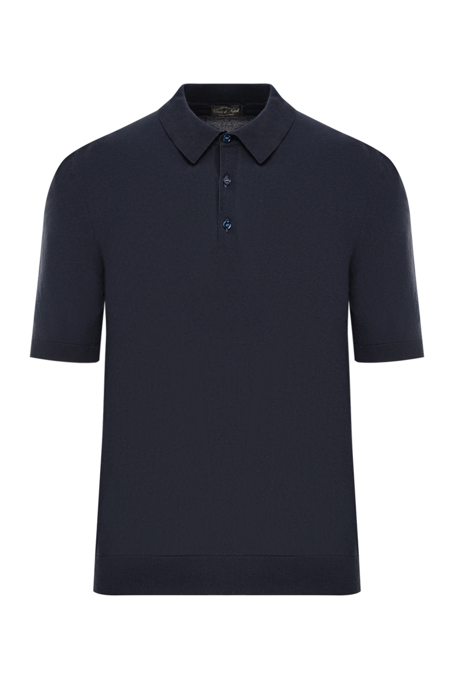 Cesare di Napoli dark blue cotton jersey polo shirt
191127 - photo 1