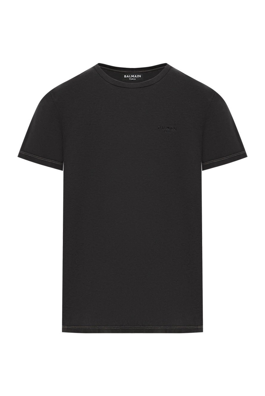 Balmain minimalist black t-shirt made of premium cotton 191128 - photo 1