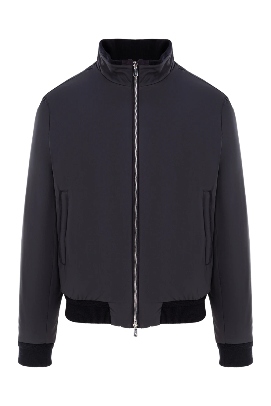 Lenoci синяя куртка-бомбер с высоким воротником
191133 - фото 1