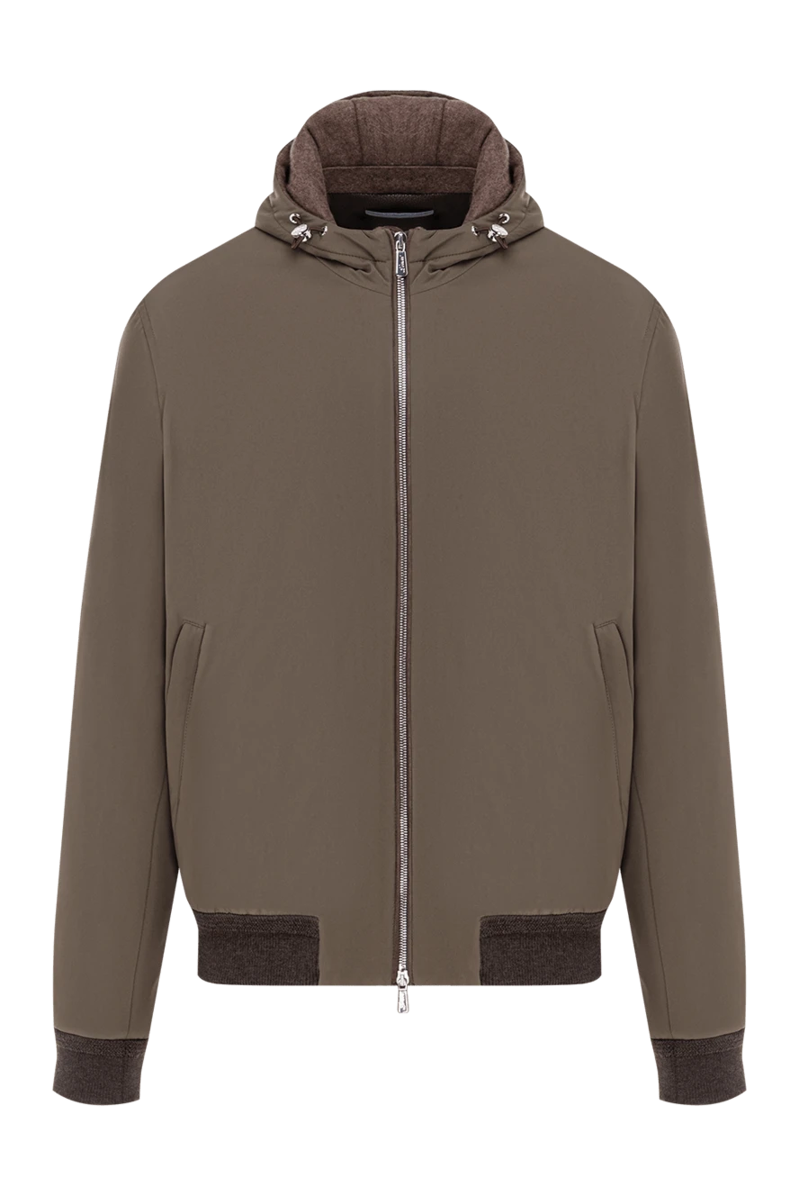 Lenoci куртка в бежево-оливковом оттенке с минималистичным кроем 191139 - фото 1