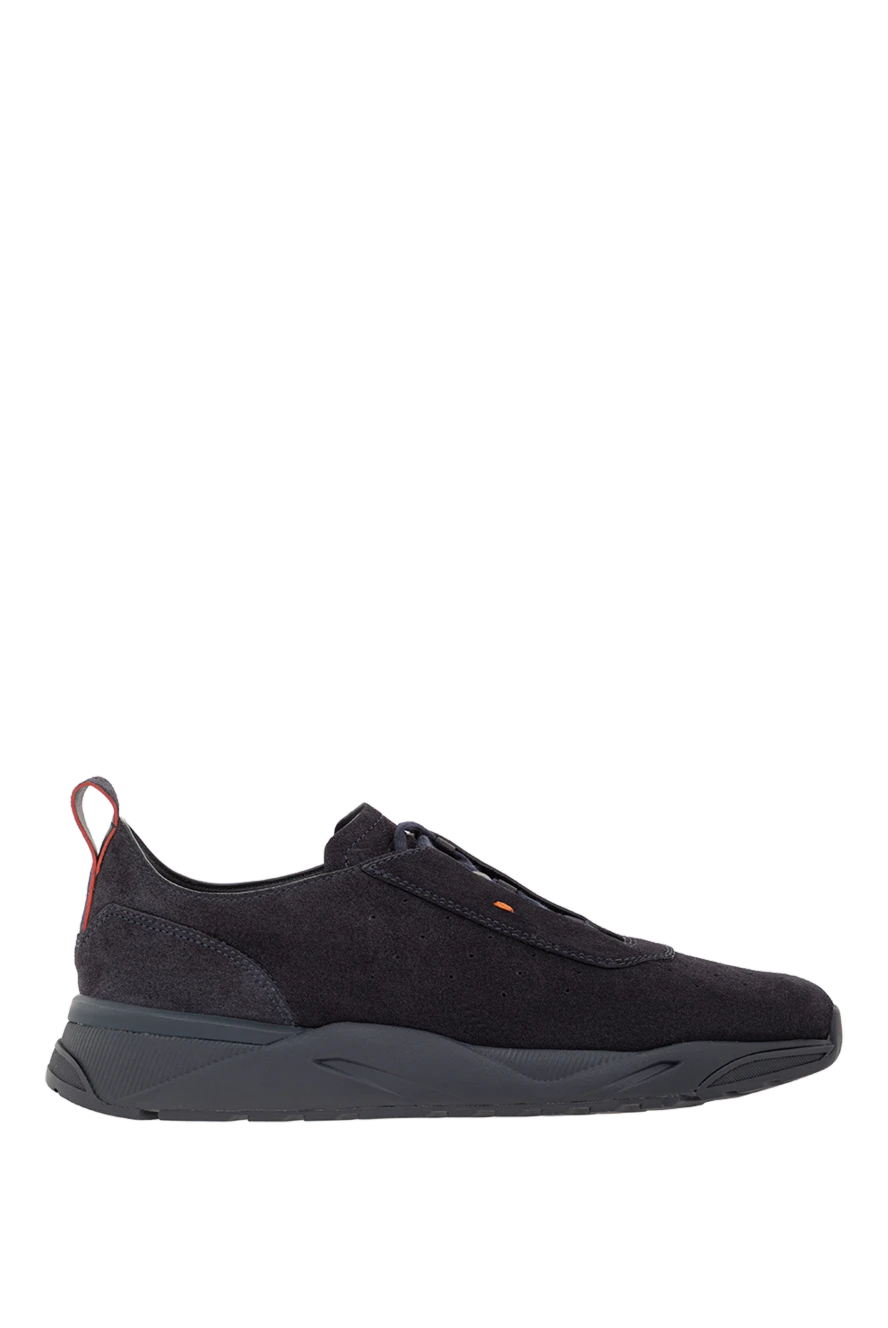 Santoni анатомиялық табаны бар жұмсақ көк күдері кроссовки 191281 - фото 1