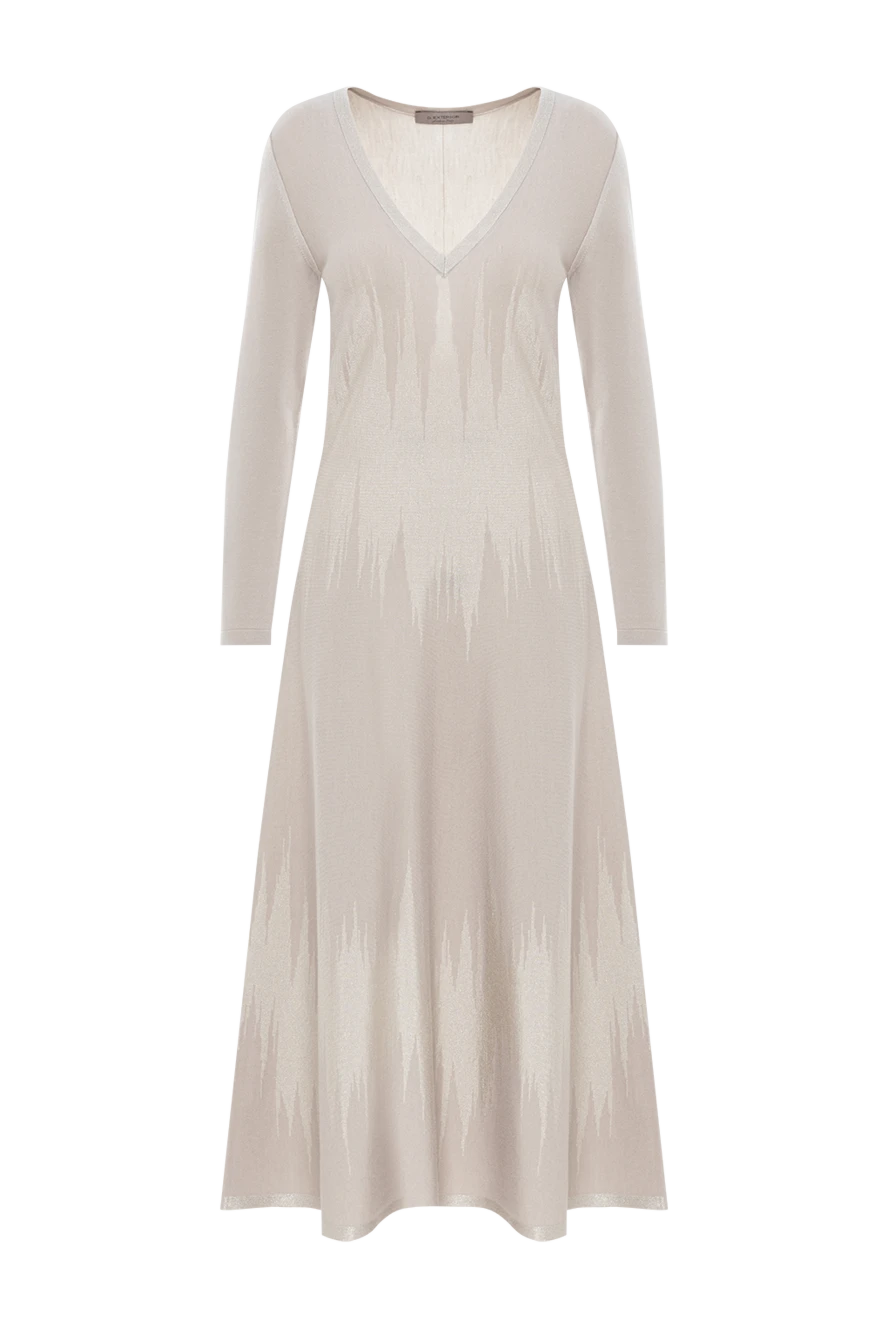 D.Exterior платье с длинными рукавами и контрастным рисунком в стиле арт-деко 191370 - фото 1