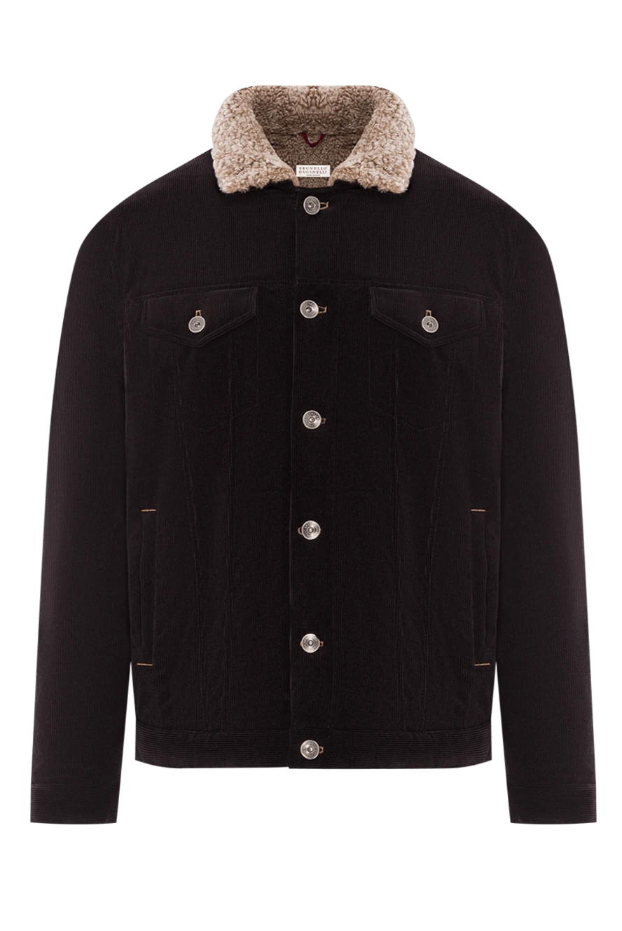 Brunello Cucinelli вельветовая куртка с четырьмя карманами и подкладкой из овчины 191397 - фото 1