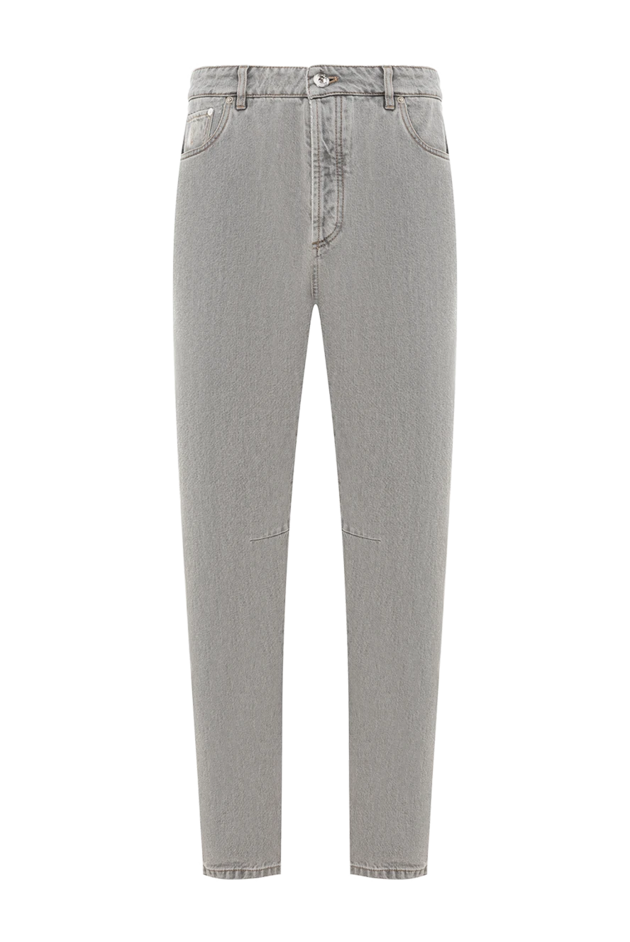 Brunello Cucinelli светлые джинсы с равномерной варкой и аккуратной кромкой 191453 - фото 1