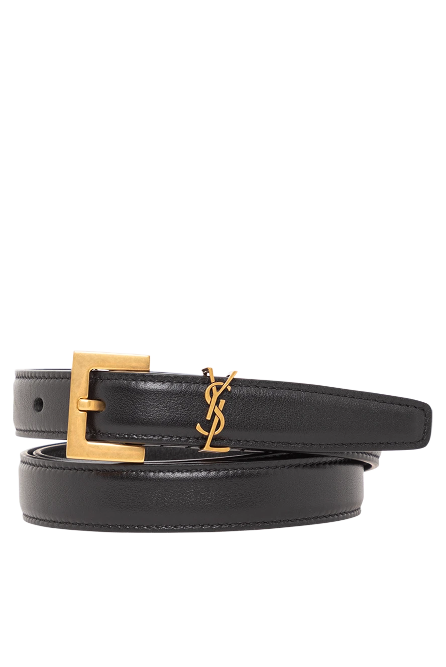 Saint Laurent төртбұрышты ілмегі бар cassandre жіңішке белбеу 191456 - фото 1
