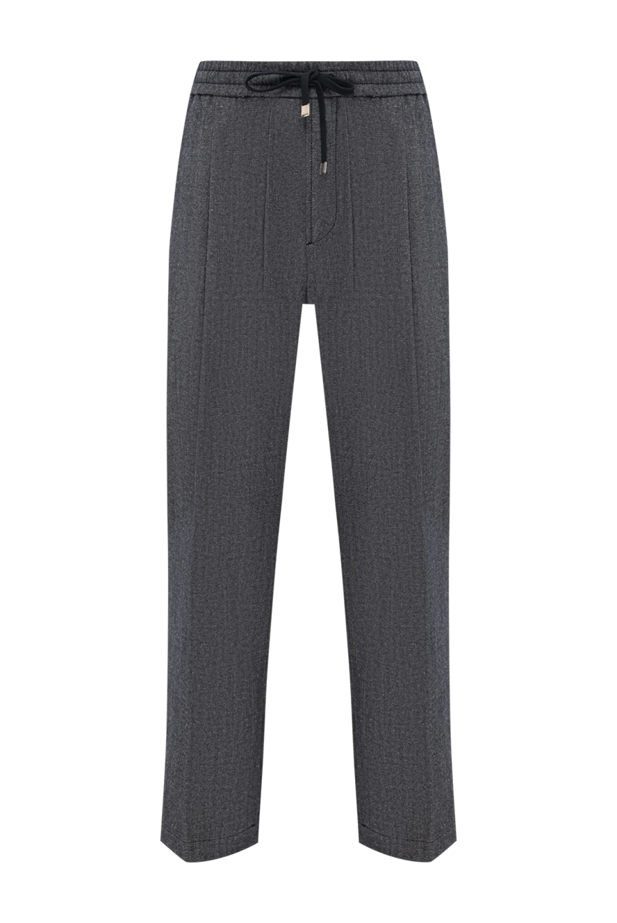 Jacob Cohen gray cotton and wool trousers with a textured pattern 191499 - photo 1