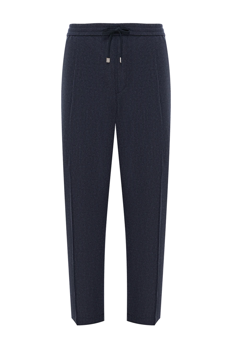 Jacob Cohen меланж жүнінен тігілген, белі серпімді және тартылған бауы бар шалбар 191502 - фото 1