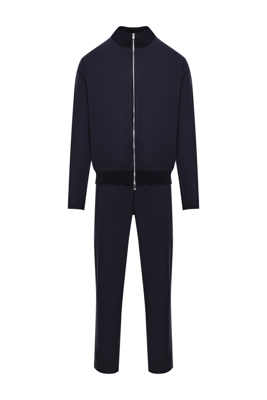 Tombolini шерстяной костюм с бомбером в темно синем цвете 191511 - фото 1