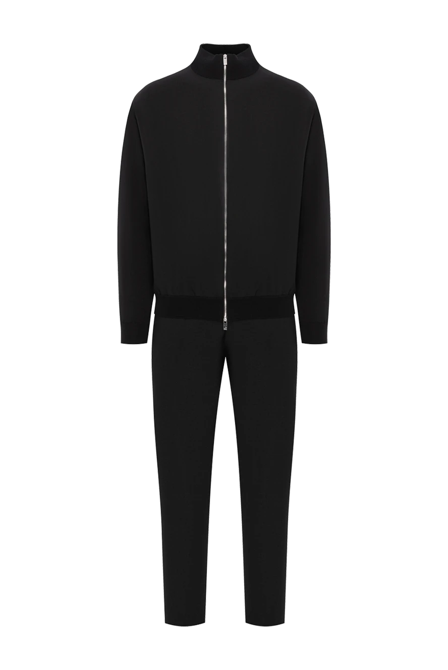 Tombolini black wool suit with a high collar and zipper
191512 - photo 1