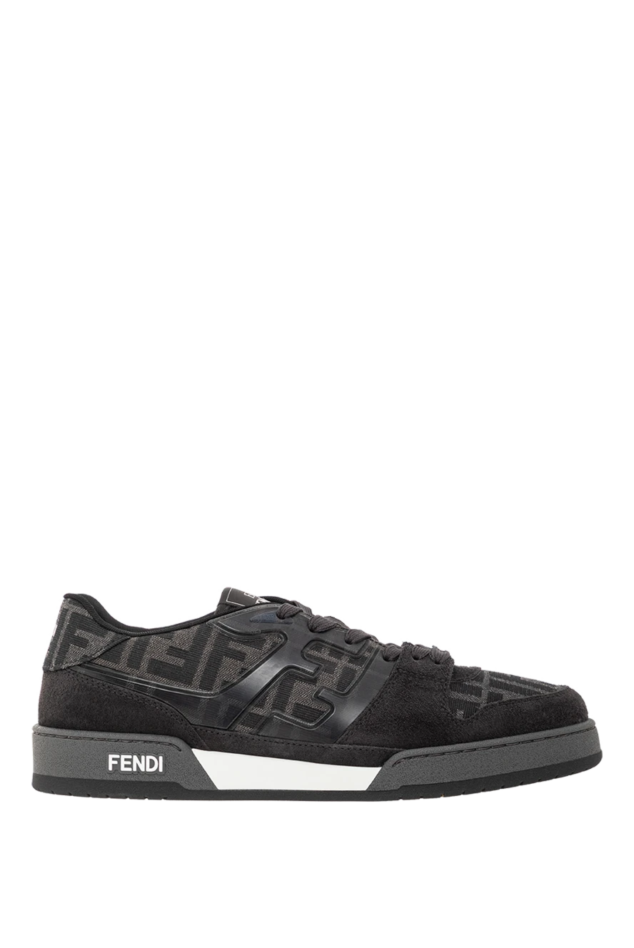 Fendi fendi match қара түсті ff жаккарды төмен үсті кроссовкалары 191589 - фото 1