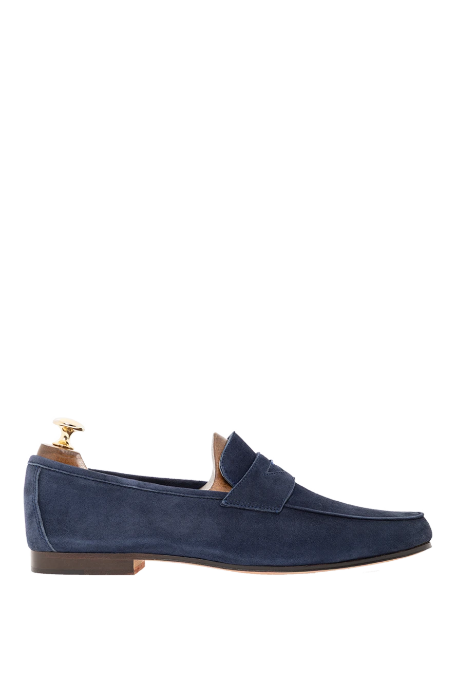 Andrea Ventura вампадағы сәндік бауы бар көк күдері лоферлері 191650 - фото 1