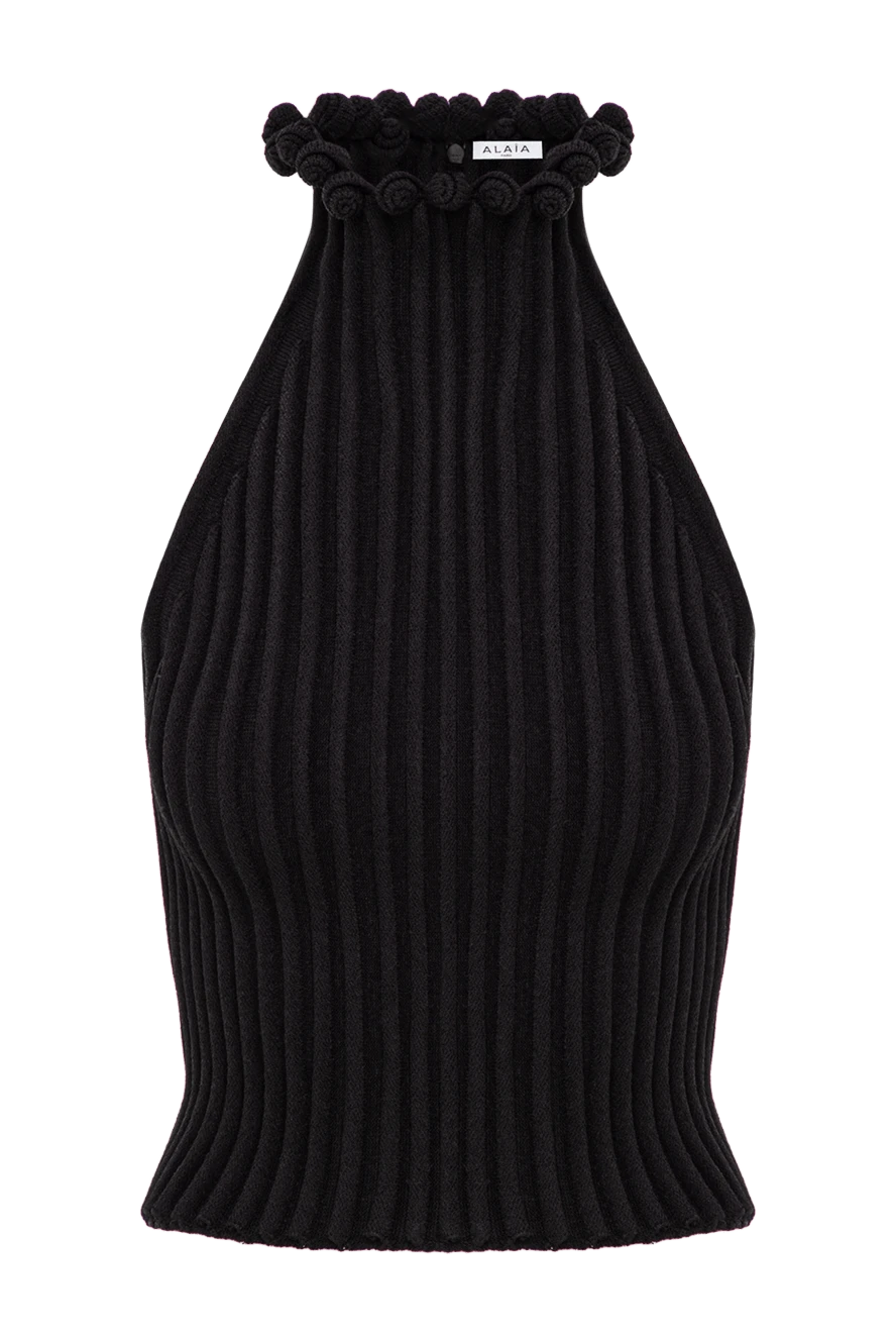 Alaia textured black top with a distinctive knit collar
191702 - photo 1