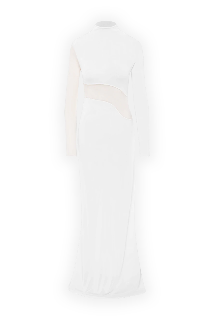 Alaia платье из шелкового трикотажа с вырезами белое макси
191708 - фото 1
