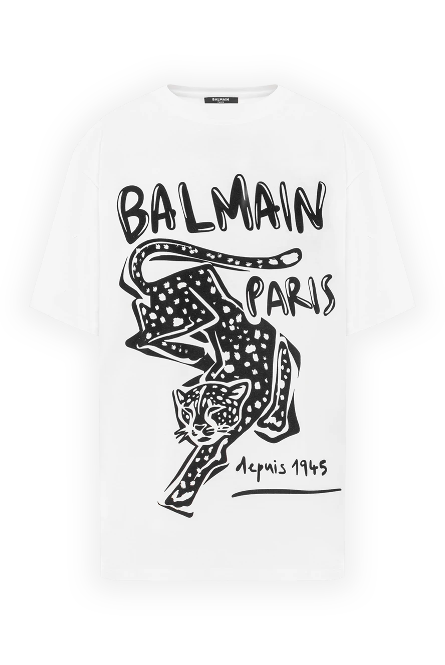 Balmain футболка с короткими рукавами и леопардовым принтом белая
191719 - фото 1