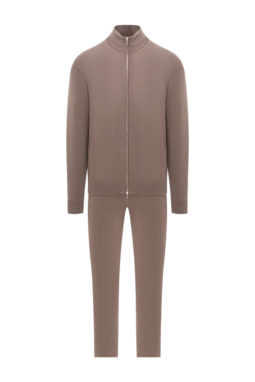 Cesare di Napoli бежевый прогулочный костюм из мягкой шерсти 191726 - фото 1