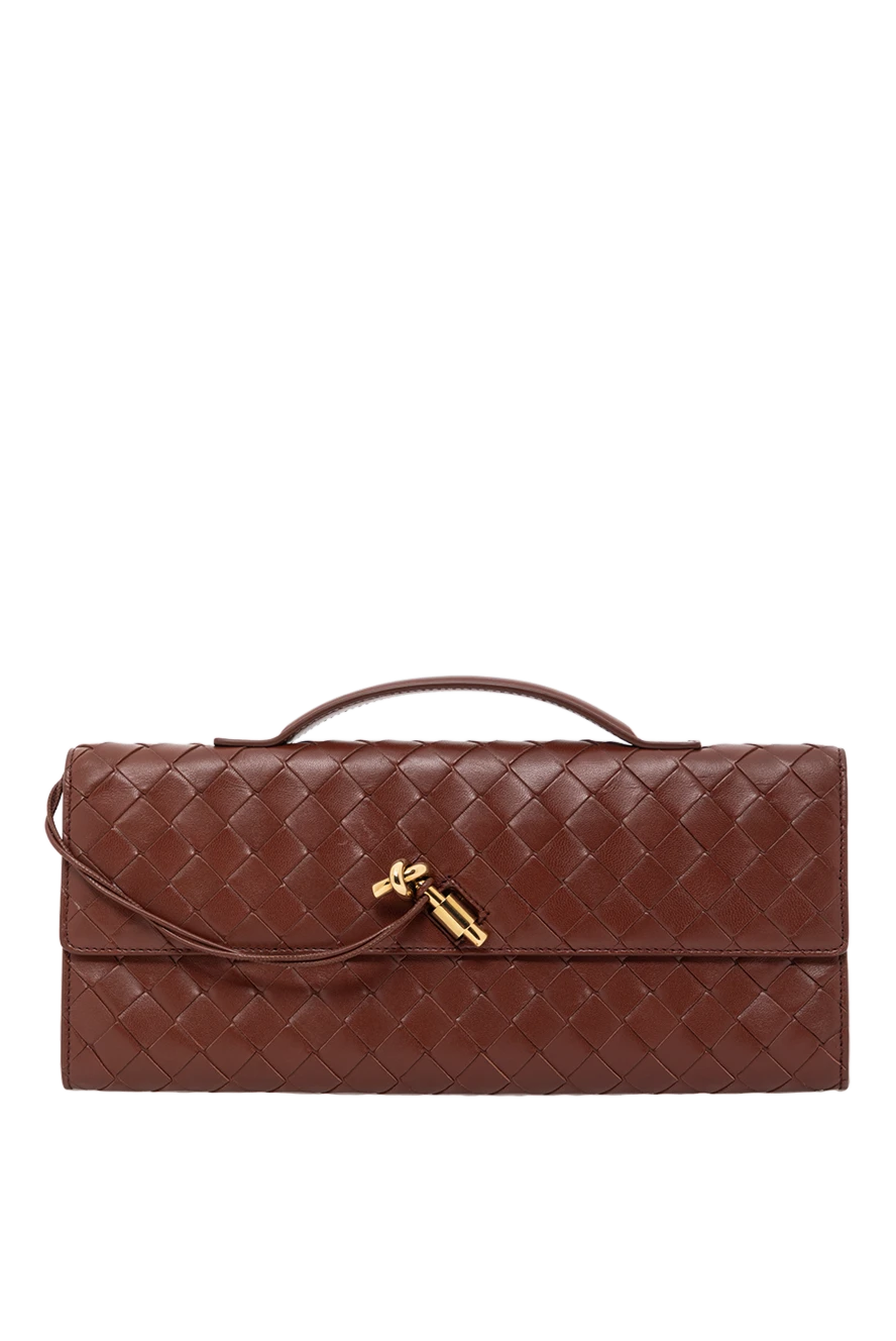 Bottega Veneta light brown clutch with top handle made of soft intrecciato leather 191737 - photo 1