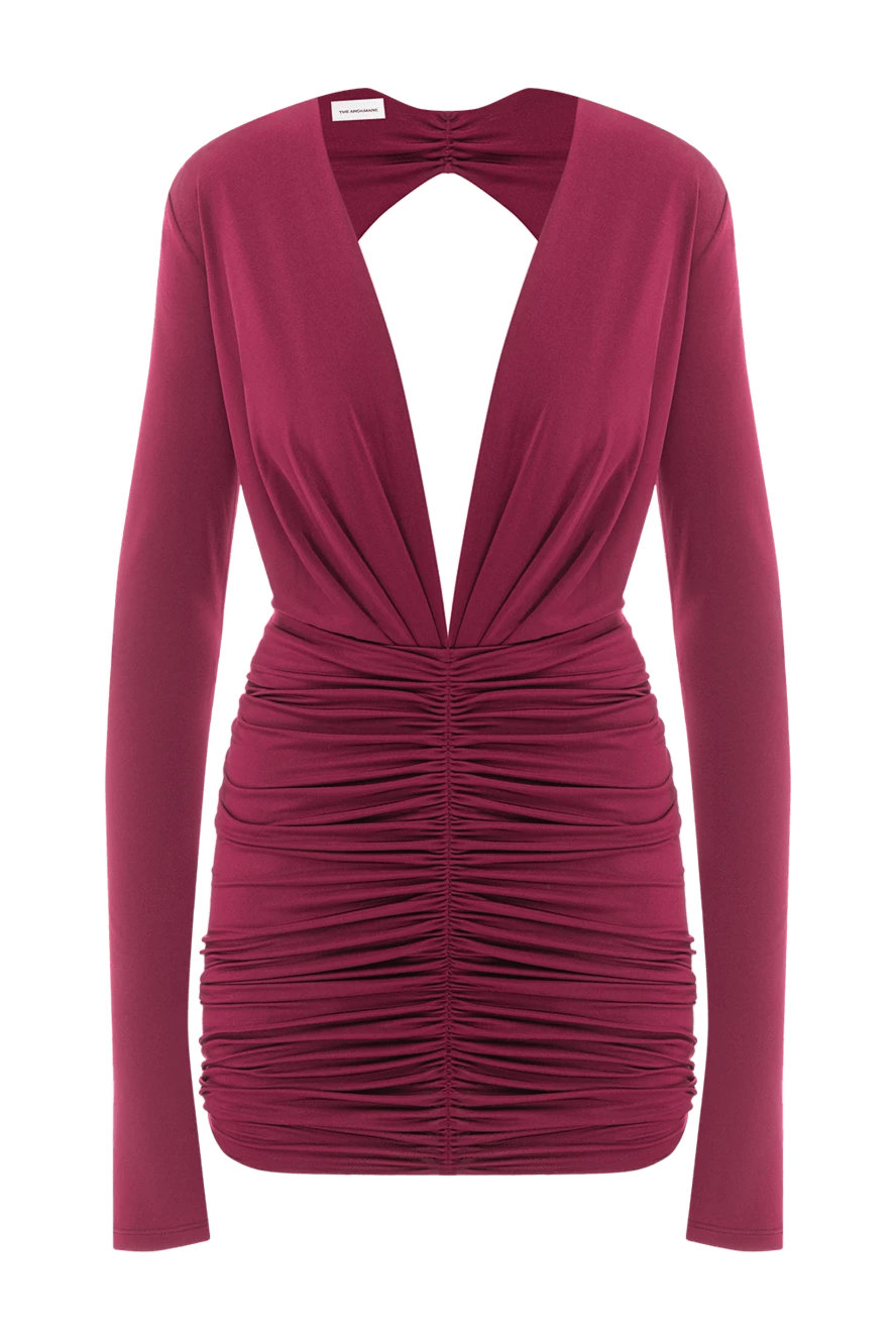 The Andamane красное мини-платье с длинными рукавами и сборками 191783 - фото 1