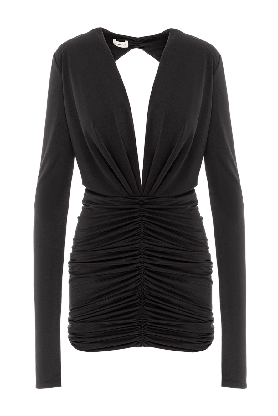 The Andamane черное мини-платье с длинными рукавами и сборками 191784 - фото 1