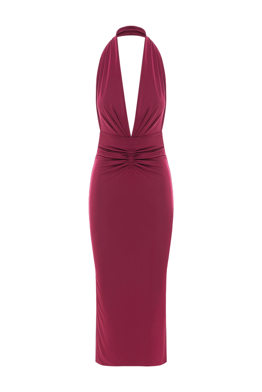 The Andamane красное вечернее платье с драпировкой и вырезом халтер 191789 - фото 1