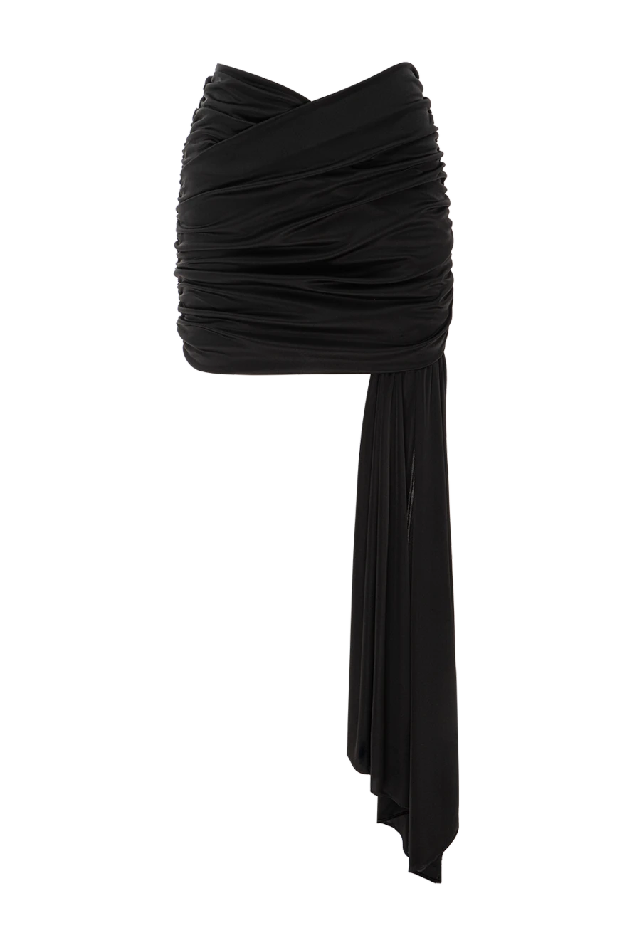 The Andamane асимметричная мини-юбка wendell из лёгкого чёрного трикотажа. 191802 - фото 1